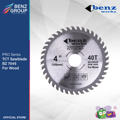 Mata Gergaji Kayu Wood Master 4 inch 40T / Sawblade Benz Werkz