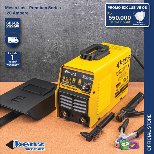 Mesin Las Trafo Inverter 450Watt MMA 120A / Travo Listrik by BENZ