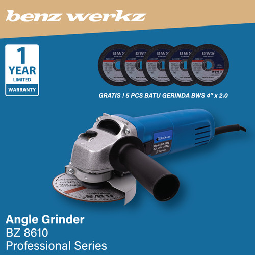 Mesin Gerinda Tangan 4 inch BZ 8610 / Angle Grinder 4" Benz Werkz