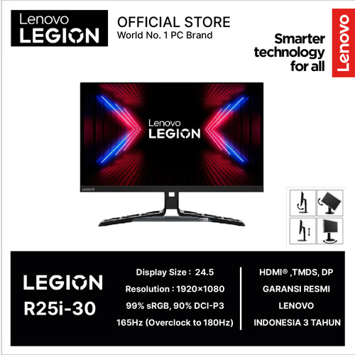 Lenovo Monitor Legion R25i-30 24.5" IPS 165Hz