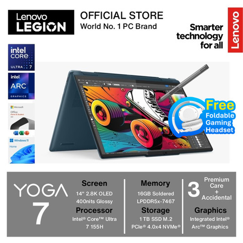 LENOVO YOGA 7 2-in-1 14IML9 ULTRA 7 155H 16GB 1TB W11 OHS OLED