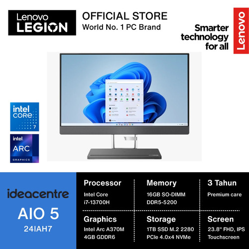 Lenovo IdeaCentre AIO 5 24IAH7 Core i7-13700H 16GB 1TB A370M 4GB Touch