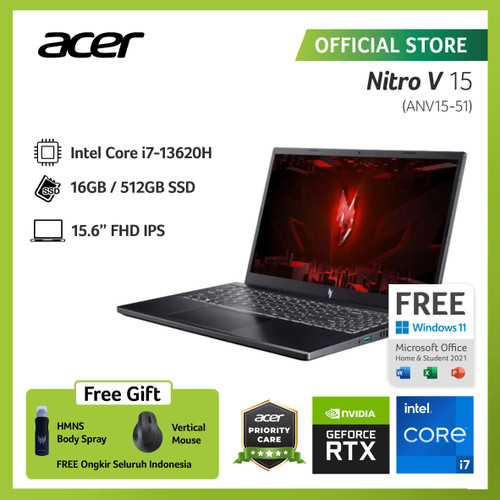 ACER NITRO V 15 ANV15 51 79Y1 15.6 FHD I7-13620H 16GB 512GB RTX 2050