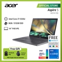 ACER LAPTOP ASPIRE 5 A514-55-74ZR 14" INTEL GEN12 i7-1255U 8GB 512GB