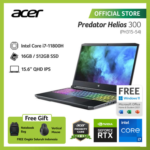 ACER PH315-54-724L [15.6"/i7-11800H/16GB/512GB] NH.QC2SN.001