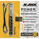 PDU 6 OUTLET 16A 4000W GT GP06 GERMANY OUTLET - STOP KONTAK COLOKAN LISTRIK MEJA KANTOR DAPUR RUMAH KAMAR KABEL 3 METER POWER DISTRIBUTION UNIT 6 LUBANG