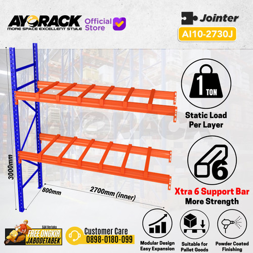 PALLET RACK 1 TON AYORACK AI10-2730J JOINTER RAK PALET 3 METER 2700MM