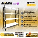 RAK GUDANG BESI 4 SUSUN AYORACK AM5-2025S 2.5 METER 500KG STARTER RACK