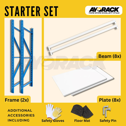 RAK GUDANG BESI 2 METER 4 SUSUN AYORACK AL2-2020S LIGHT DUTY 200KG