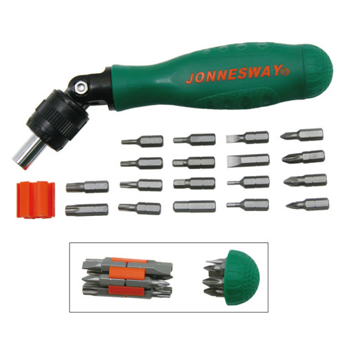 Jonnesway 19 Pcs Flexible Ratchet Driver Bit Socket Set - DR0219S