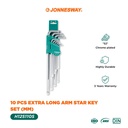 Jonnesway 10 Pcs Extra Long Arm Star Key Set Kunci Momen - H12S110S