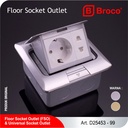 Broco D25453 Floor Socket Outlet + Universal Socket