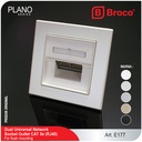 Broco E177 (B) Dual Network Socket Outlets Cat5 (RJ45) Plano