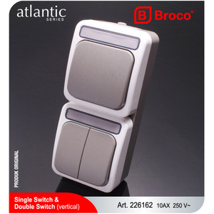 Broco Atlantic 226162 Saklar Engkel + Saklar Seri (Vertical)