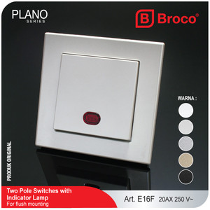 Broco Plano E16F (B) Saklar 2 Pole Dengan Lampu