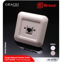 Broco 4174 (B) Single Network Socket Cat5 (RJ45) Gracio