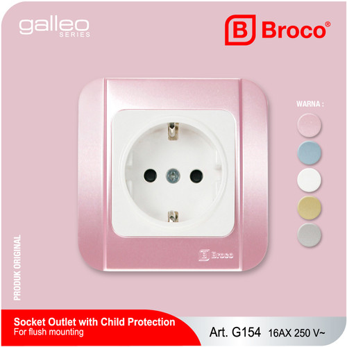 Broco G154 (B) Stop Kontak Pengaman (CP) Galleo