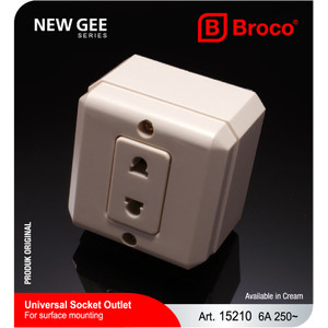 Broco 15210-11 (B) Univ Socket Outlet OB NG Cream