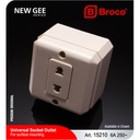 Broco 15210-11 (B) Univ Socket Outlet OB NG Cream