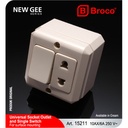 Broco 15211-11 (B) Universal Socket Outlet and Single Switch OB