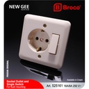 Broco 525161-11 (B) Socket Outlet and Single Switch NG Cream