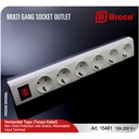 Broco 15461 Stop Kontak 6 Lubang (NCP + Switch)