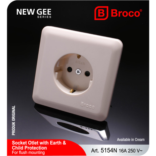 Broco 5154N-11 (B) Stop Kontak Pengaman NG (Child Protection)