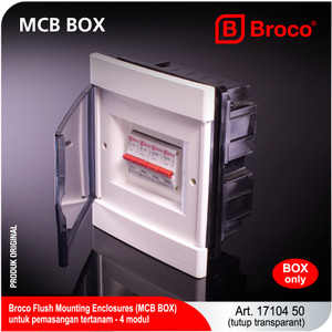 Broco 17104-50 Box MCB 4 Group Inbow Transparan Original