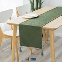 Informa 33X180 cm Table Runner 4 Tassel - Hijau