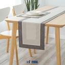 Informa Set 5 Pcs Table Runner & Tatakan Piring Linen - Abu-Abu