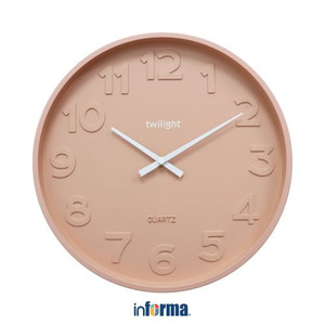 Informa 30 cm Jam Dinding Metal 19Pk - Pink