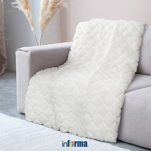 Informa 127X152 cm Demi Selimut Throw Faux Fur - Putih