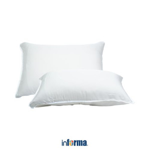 Informa Set 2 Pcs King Sarung Bantal Bamboo - Abu-Abu Muda