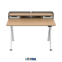 Informa Sieben Meja Kantor Adjustable Lift Up 120 - Cokelat Oak