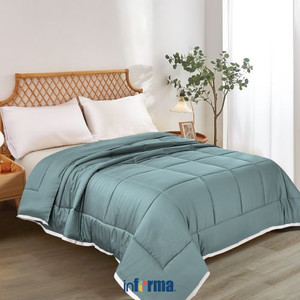 Informa 240X210 cm Bed Cover Bamboo - Biru Slate