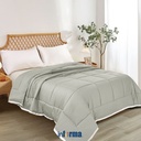 Informa 240X210 cm Bed Cover Bamboo - Abu-Abu Muda