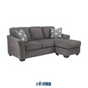 Informa Ashley Brise Sofa L Sectional Fabric - Abu-Abu