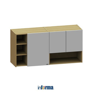 Informa 120 cm Ivy Ii Kabinet Dinding Dapur - Putih / Cokelat Oak