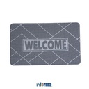 Informa 46X76 cm Keset Kamar Mandi Pvc Foam Welcome - Abu-Abu