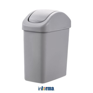 Informa 11.5 ltr Tempat Sampah Swing Rectangular - Abu-Abu