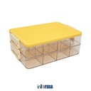 Informa 35.5X12.5X24 cm Kotak Penyimpanan Bricks 2 Tingkat - Kuning