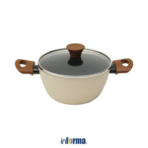 Informa Flonal 20 cm Botanica Panci Dutch Oven - Krem Beige