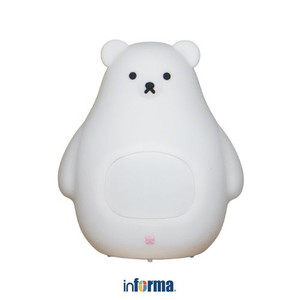 Informa 13x11x16 Cm Lampu Tidur Dengan Jam Alarm Bear