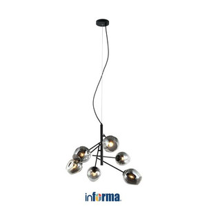 INFORMA HUGO LAMPU GANTUNG HIAS 6L - HITAM