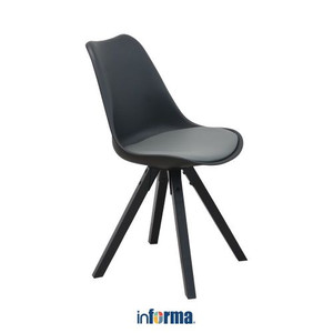 INFORMA DIMA 48.5X55X85 CM KURSI MAKAN - HITAM/ABU-ABU