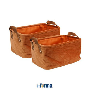 INFORMA 36X26X20 CM SET 2 PCS KOTAK PENYIMPANAN DENGAN HANDLE