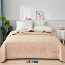 Informa 240x210 Cm Bed Cover Microfiber Emboss - Cokelat