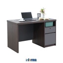 Informa Moza Meja Kantor - Cokelat Walnut/Abu-Abu