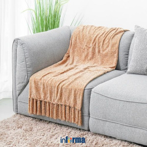 Informa - Informa 130x150 Cm Throw Caitlyn Selimut - Cokelat