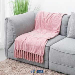 Informa - Informa 130x150 Cm Throw Caitlyn Selimut - Dusty Pink